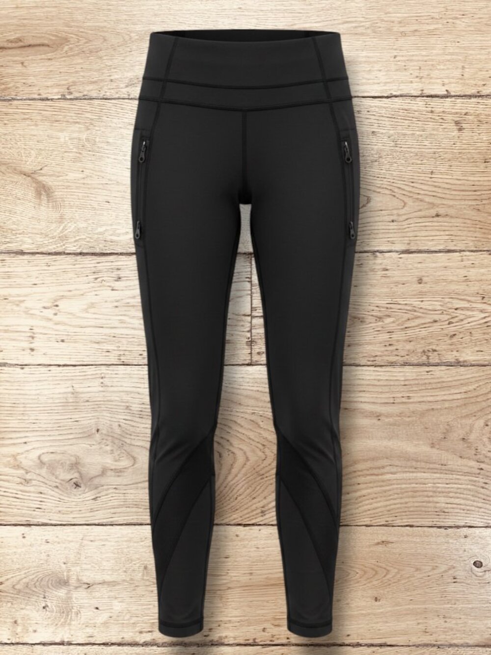 Lululemon Black Mesh Panel Running Pants 4